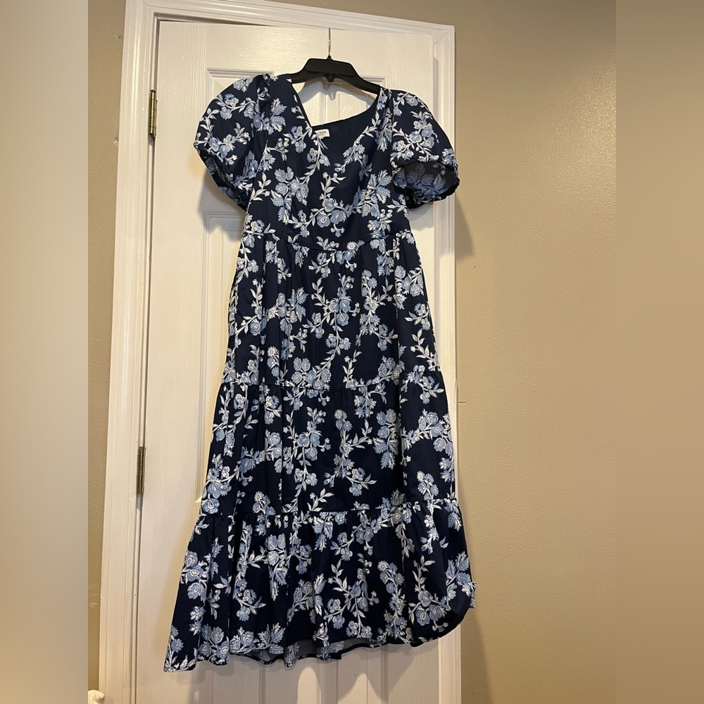J crew Navy midi dress size 14